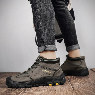 Botas Martin para Hombre, Zapatos Casual de Punta Alta para Exterior