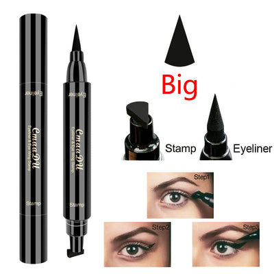 Seal Eyeliner Liquid Pen Quick-Drying Non Smudge Waterproof Eyeliner Double-Ended Eyeliner Beauty Makeup - Korvel
