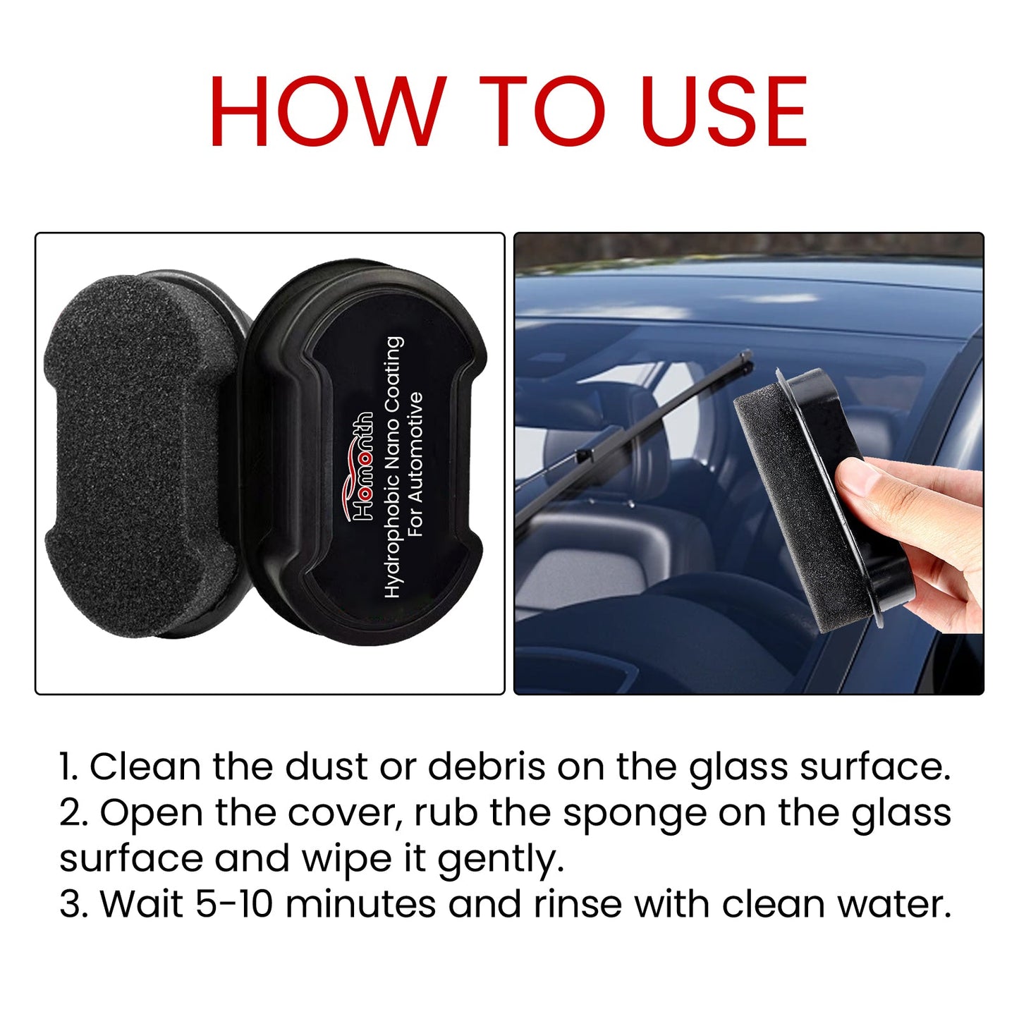 Sponge For Car Glass Hydrophobic Snow Defroster For Car Portable Deicing Cleaning Sponge - Korvel