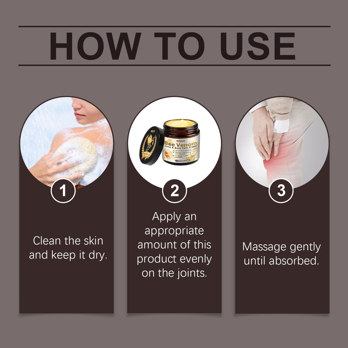 Bee Venom Joint Care Cream Daily Relief Body Joint Muscle Discomfort With Topical Massage Treatment Cream - Korvel