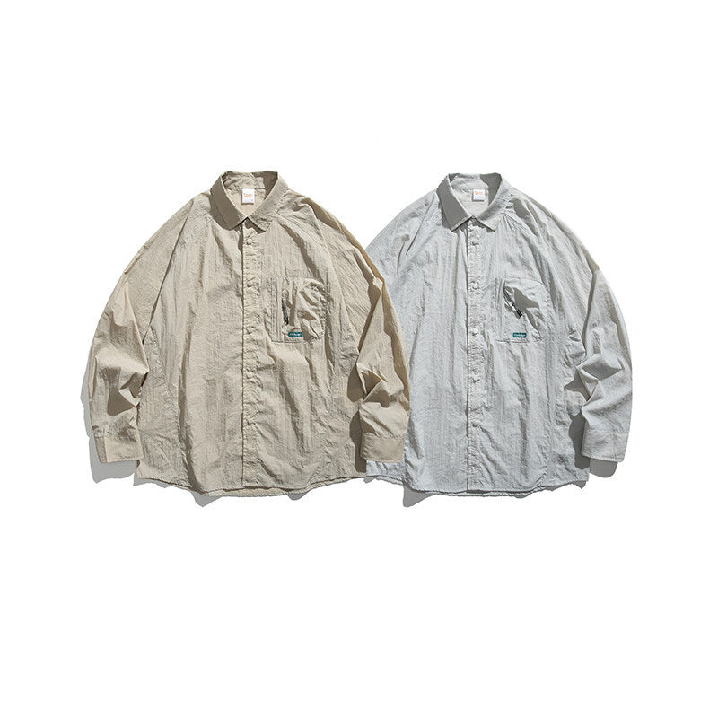Casual sun protection long sleeved shirt jacket men's shirt - Korvel