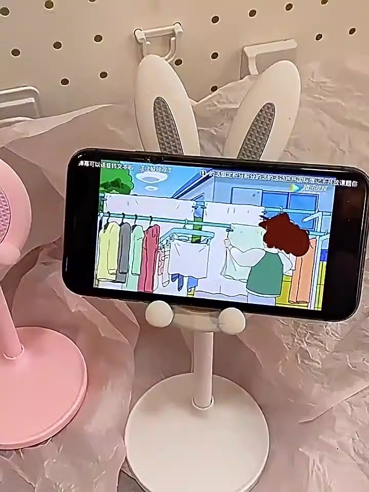 Cartoon Little Rabbit Desktop Mobile Phone Holder Live Drama Chasing Tablet Holder Livable Student Lazy Person Holder Gift - Korvel