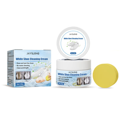 Little White Shoes Cleaning Cream, Little White Shoes Clean Stains Shoes Edge Yellow Free Wash Whitening Cleaning Cream - Korvel