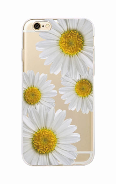 Floral Soft Clear Phone Case for iPhone & Samsung
