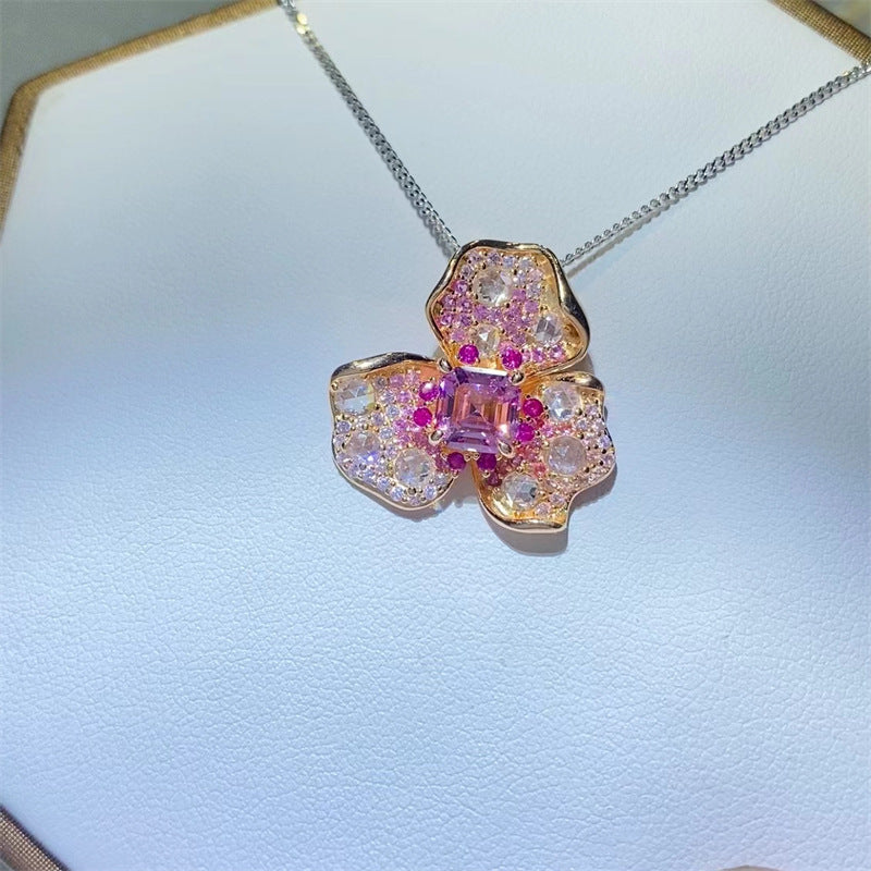 2 Carat Moissanite 925 Sterling Silver Pendant Necklace - Korvel