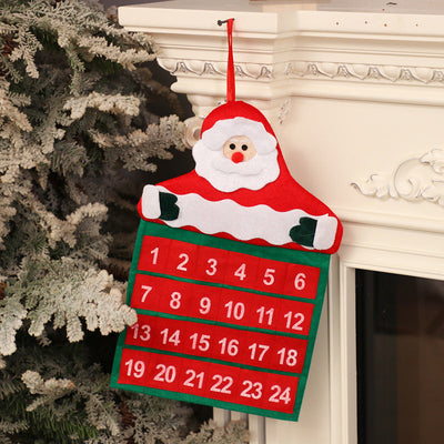 Christmas Decoration Supplies Christmas Velvet Hot Stamping Elderly Calendar Christmas Calendar Christmas Decoration Supplies - Korvel