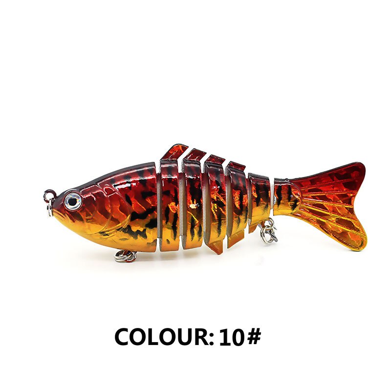 Multi Jointed Fishing Lure Sinking Artificial Wobbler Bait Hard Bait Swimbait 10cm/15.7g Fishing Tackle 7 Sections Crankbait - Korvel