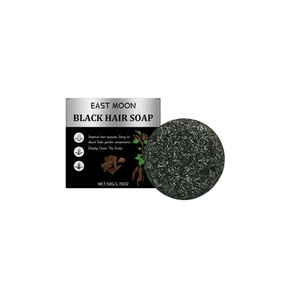 Jabón para el cabello negro de carbón de bambú para hombres