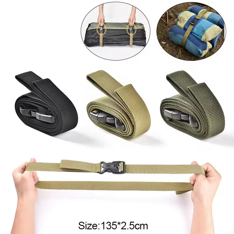 Premium Nylon Camping Rope with Buckle - Non-Elastic