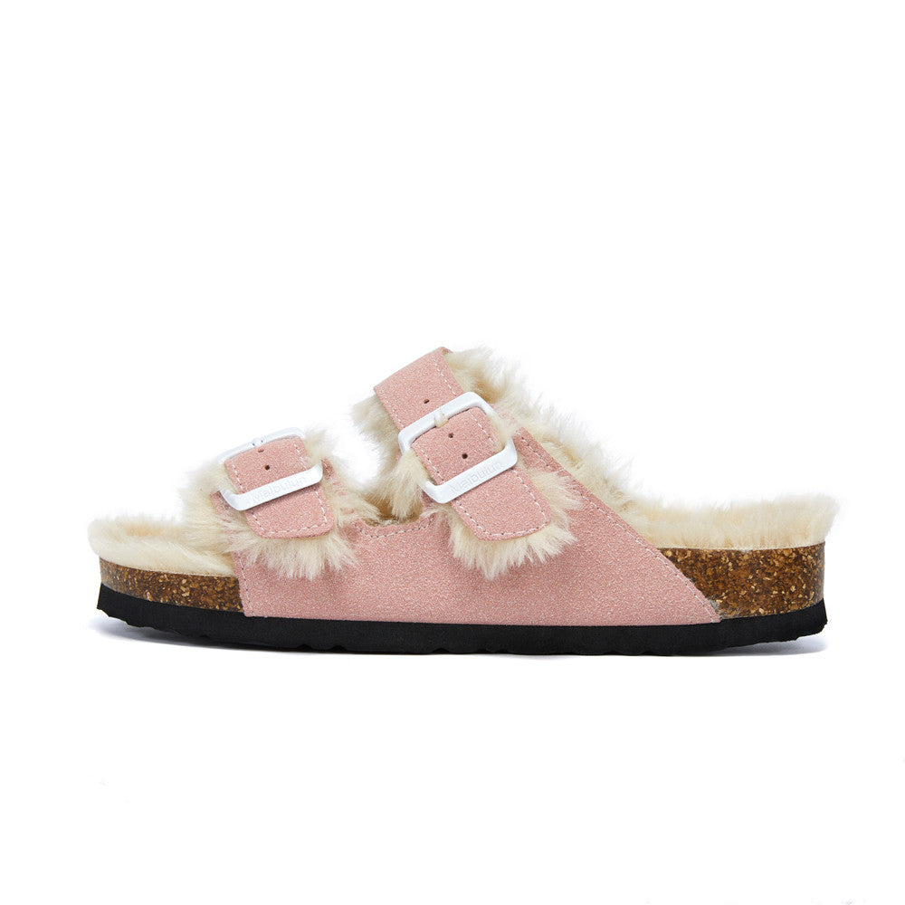 Zapatillas de Lana Premium con Hebilla Ajustable para Comodidad Interior y Exterior