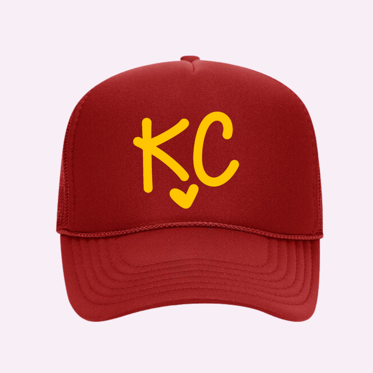 I Love KC Printed Trucker Hat