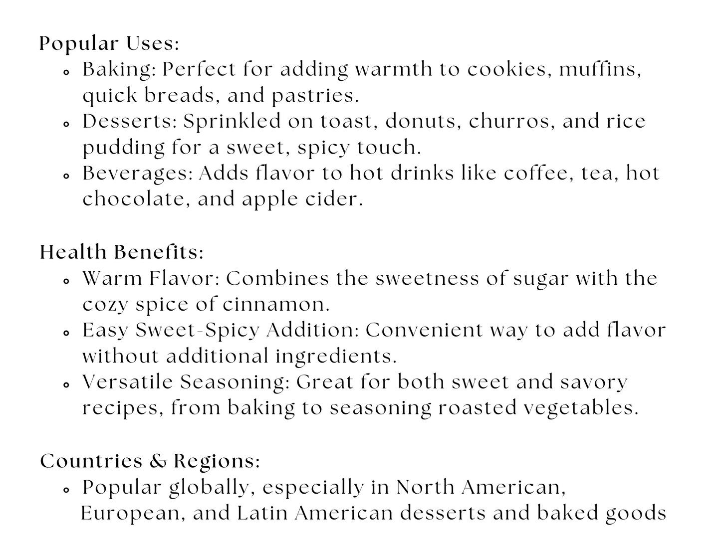 Cinnamon Sugar – Warm & Sweet Spiced Sugar Blend - Korvel