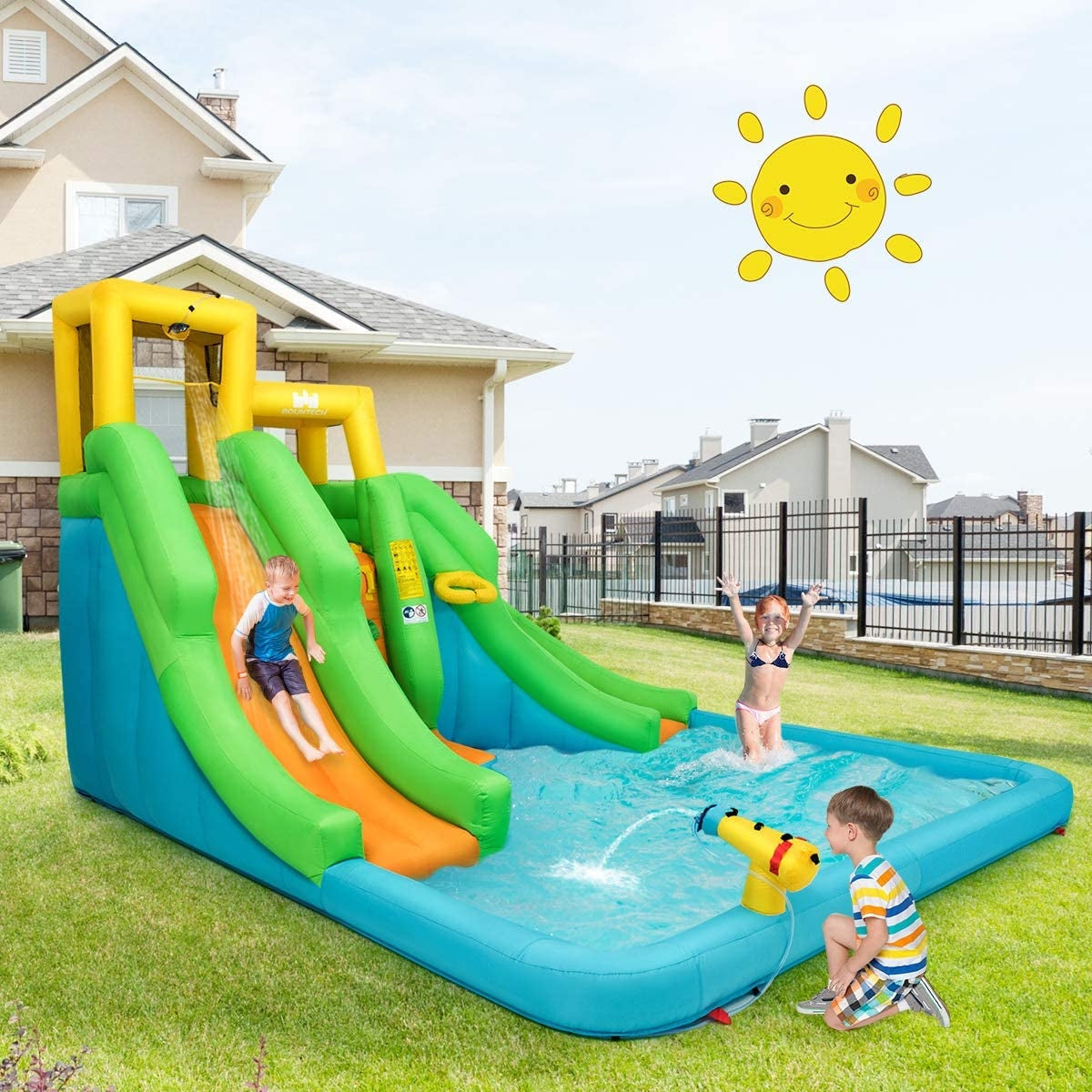 Castillo Inflable de Agua con Muro de Escalada
