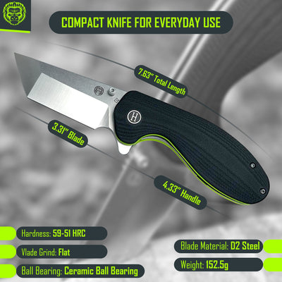 The Ultimate Pioneer Folding Pocket Knife Gift Set for Adventurers (Silver & Green) - Korvel