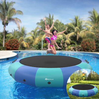 Bouncer aquatique gonflable rembourré de 15 pieds - Bleu