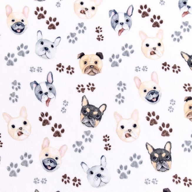 Cloud Cuddle Doggy Daze Fabric - 58" Wide, Soft & Cozy
