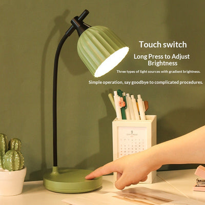 Stylish Touch-Activated LED Desk Lamp with Dimming Features