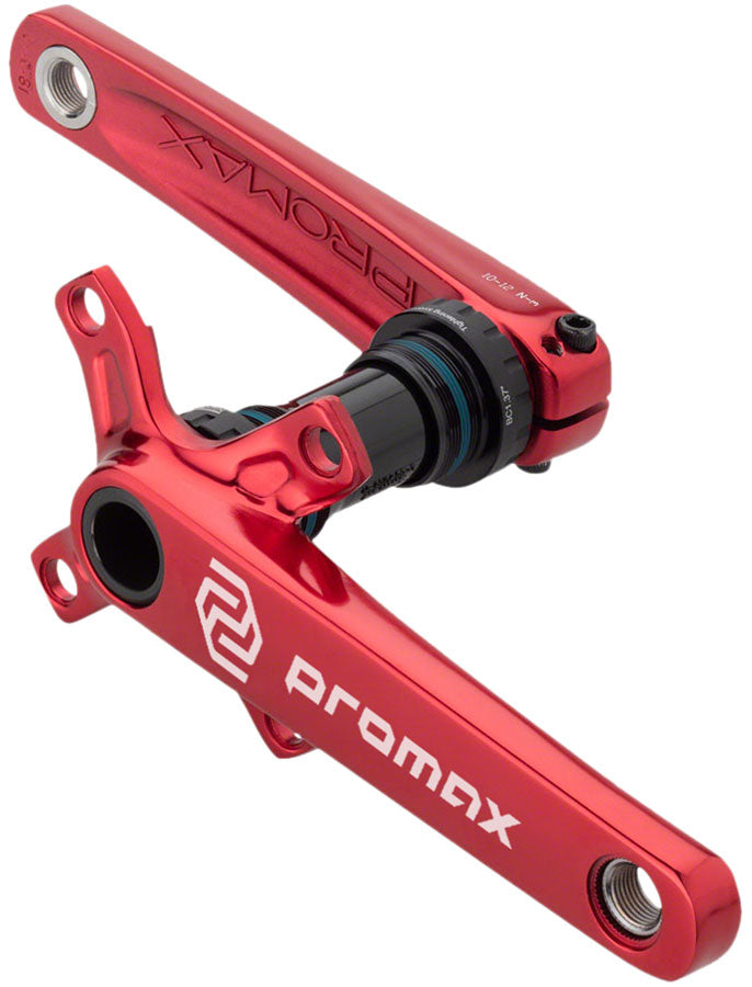 Promax CF-2 Crankset - 165mm 24mm Spindle Rojo