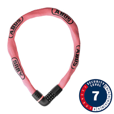 Abus Tresor 6807C Chain Lock - 7mm x 110cm - Rose Blush
