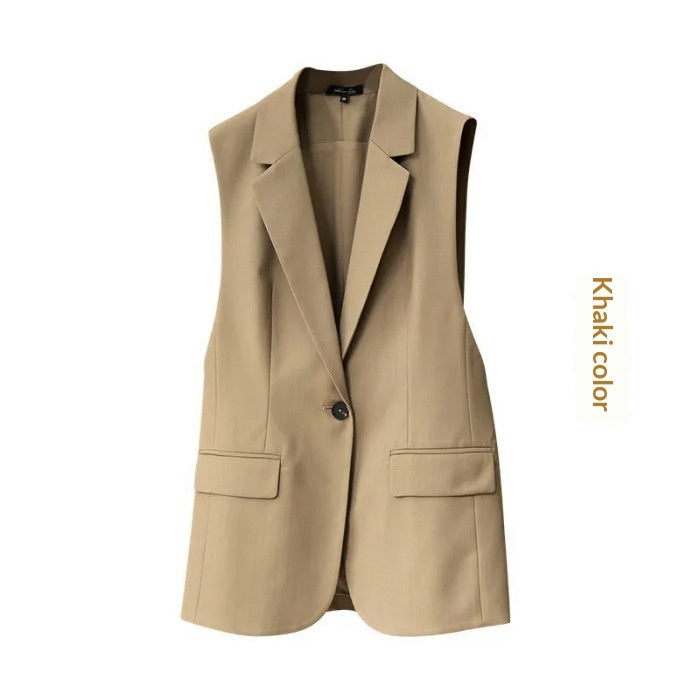 Korean-Style Versatile Women's Blazer Vest
