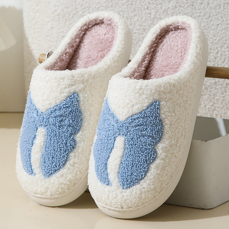 Chaussons en coton avec nœud en cartoon mignon