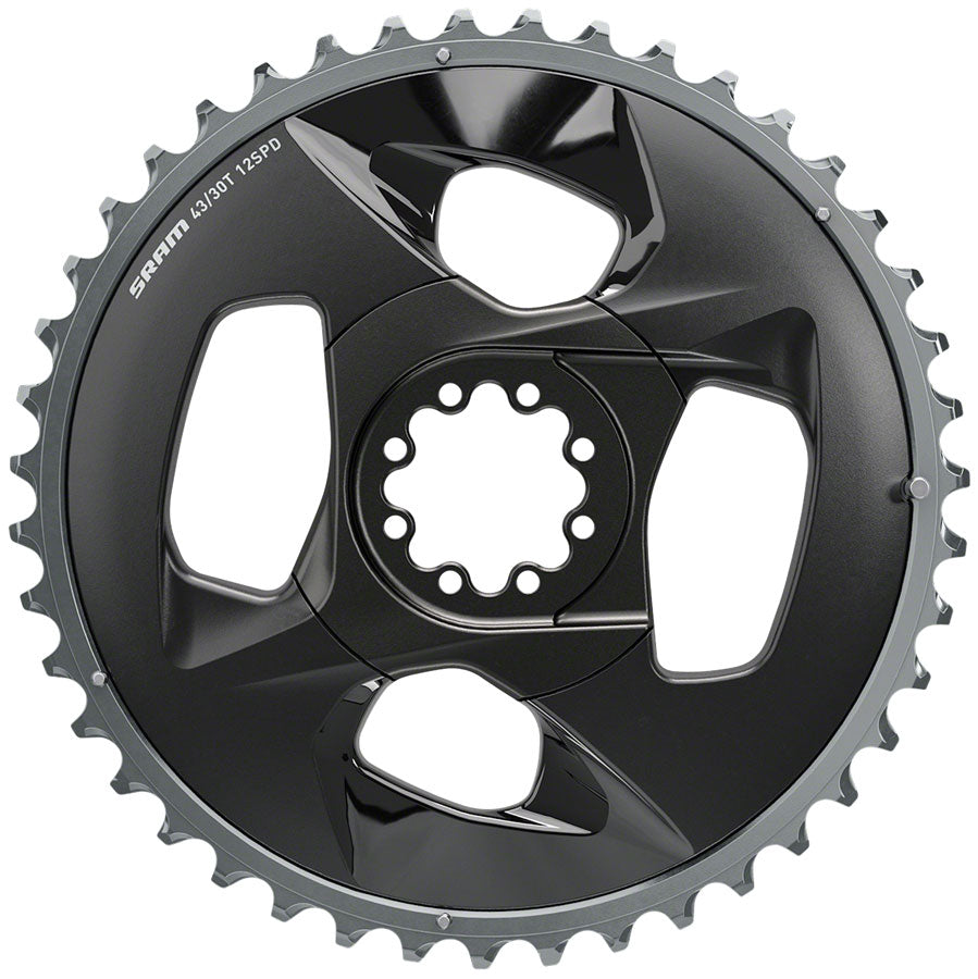 SRAM Force Wide 2x12-Speed Outer Chainring - 43t Gris Polar