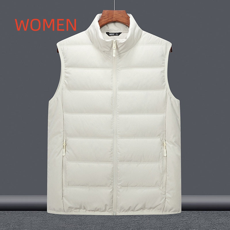 Lightweight Couples Vest with Stand-Up Collar