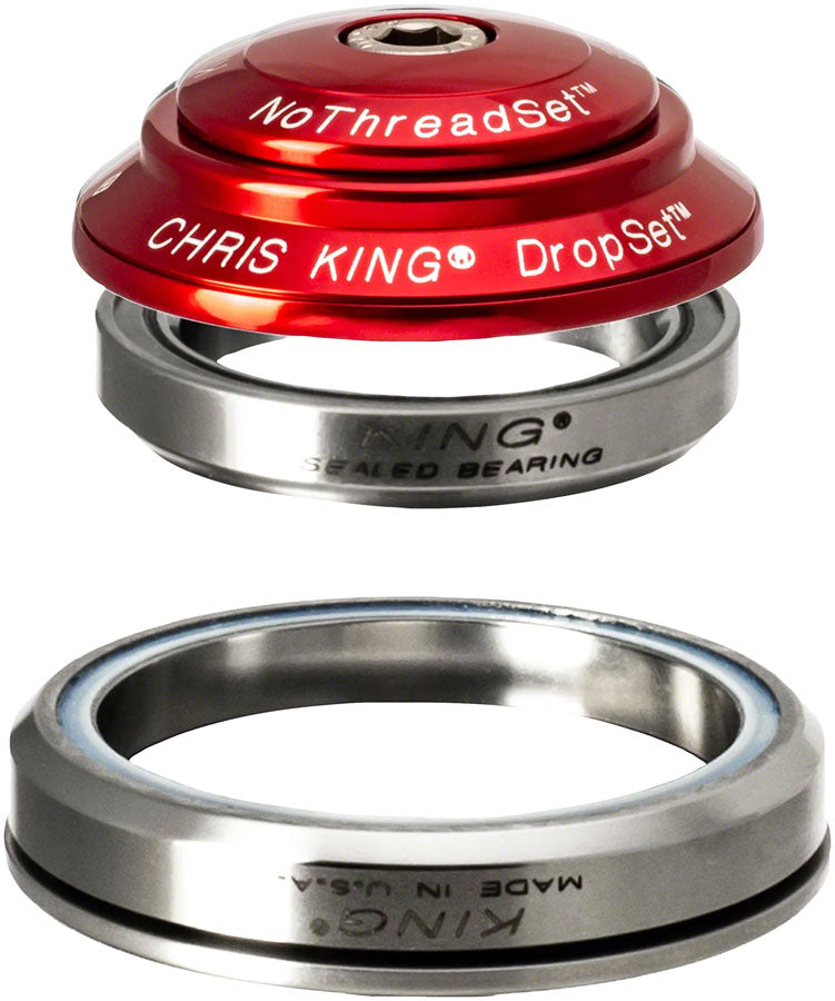 Chris King DropSet 3 Headset - 1-1/8 - 1.5" 41/52mm 36 Deg Rojo