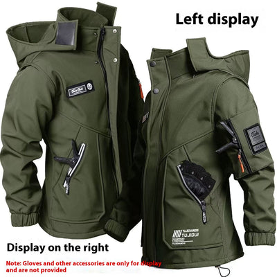 Men's Waterproof Cold-Resistant Shell Jacket and Trousers Suit