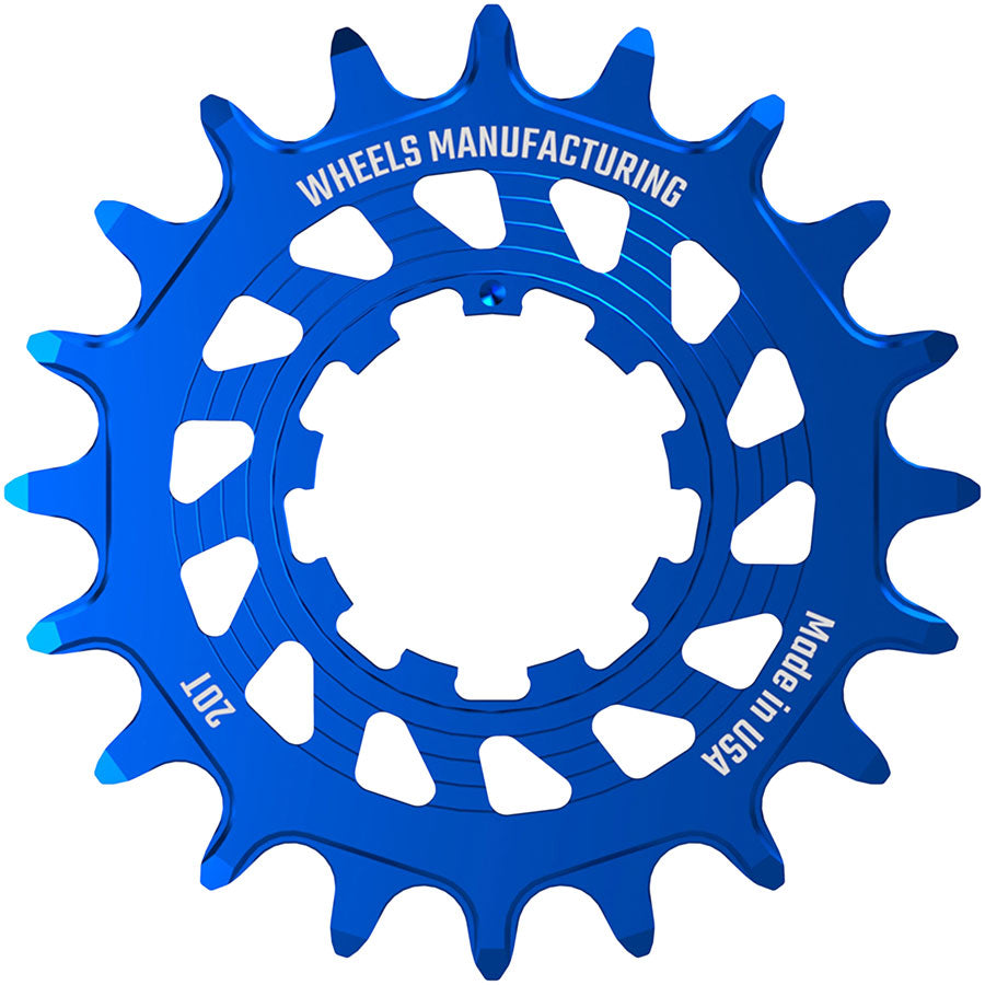 Engranaje SOLO HG de Wheels Manufacturing - 20t para buje HG de Shimano - Azul