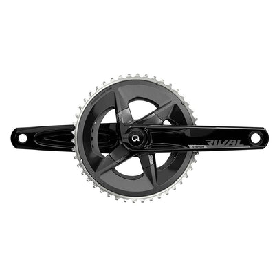 SRAM Rival D1 Quarq 2x Power Meter Crankset - 175mm, Negro