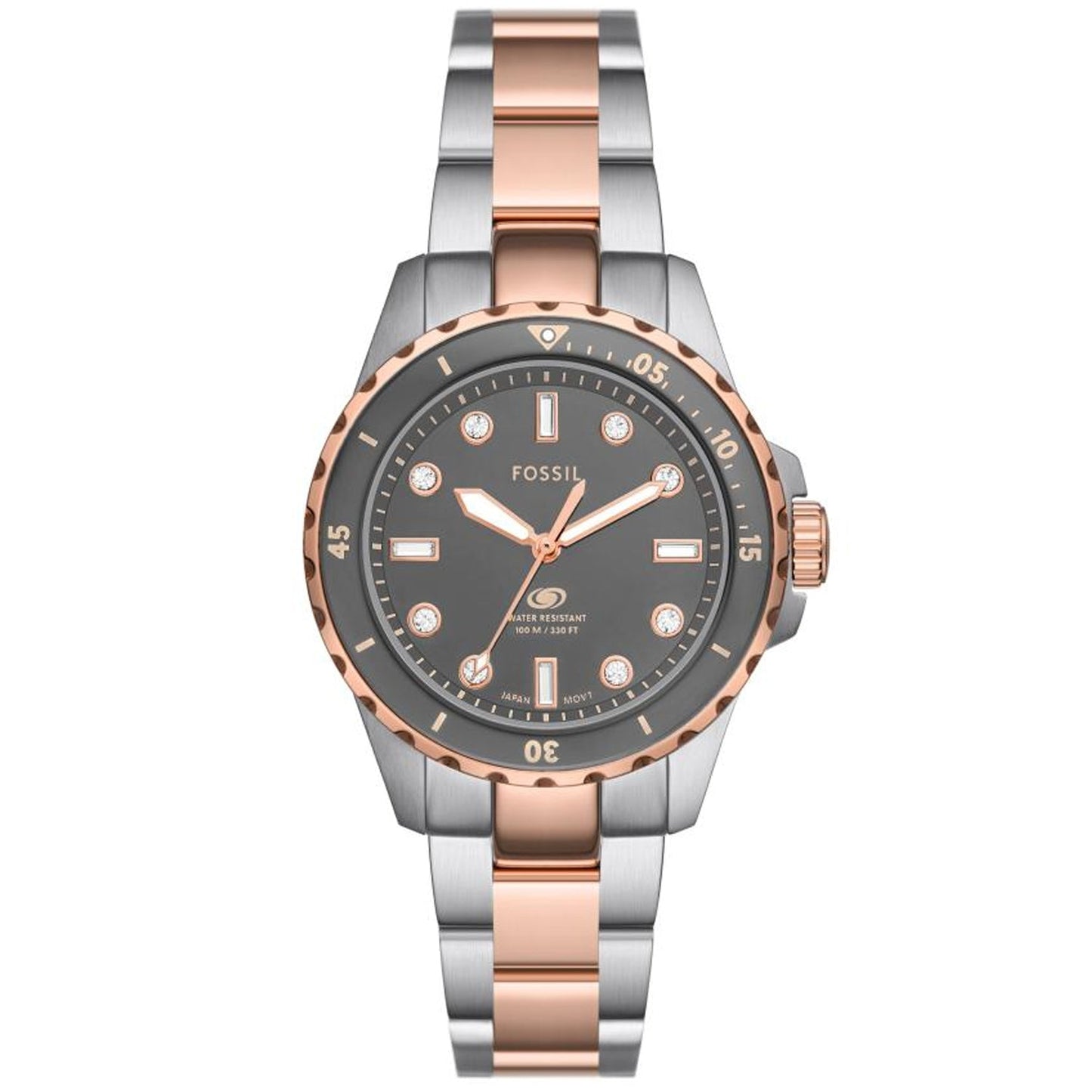 Montre de plongée bleue Fossil pour femmes