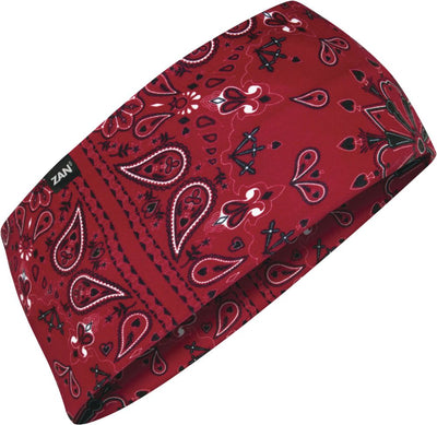 Zan Headgear SportFlex Series Red Paisley Headband