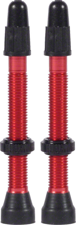 Válvulas Tubeless de Aluminio TCS WTB - Par de 46mm Rojas