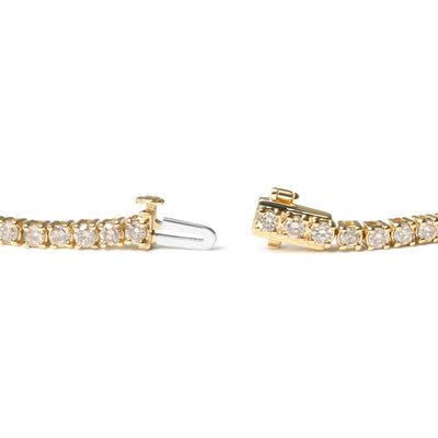 Bracelet de tennis en diamant en or jaune 14K 6,0 Cttw - 7,25"