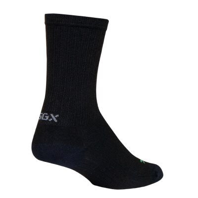 Chaussettes Crew Sockguy Noir 6" en Noir-Rouge