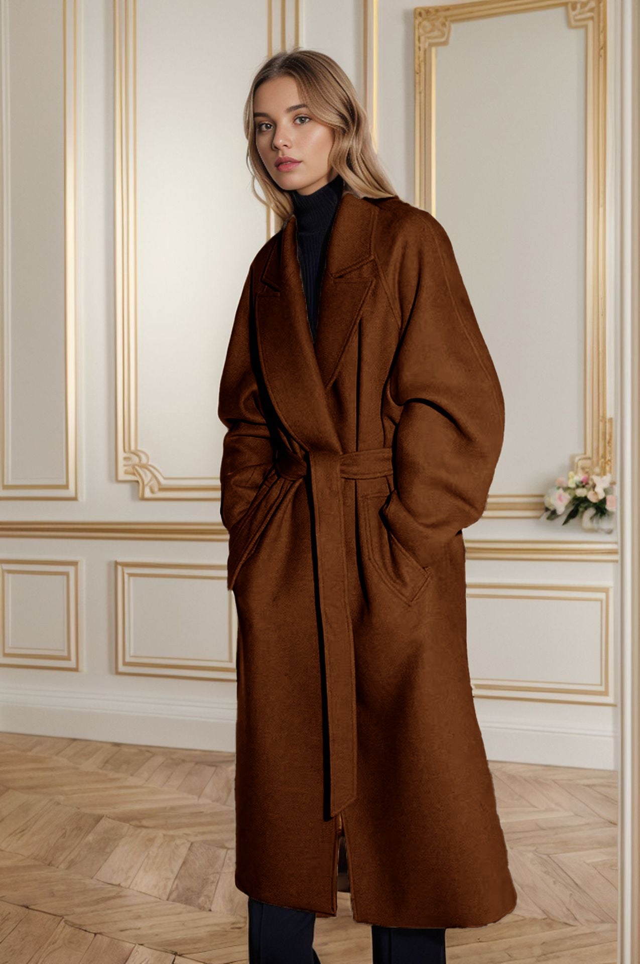 Manteau en Laine Élégant pour Femmes pour l'Automne et l'Hiver