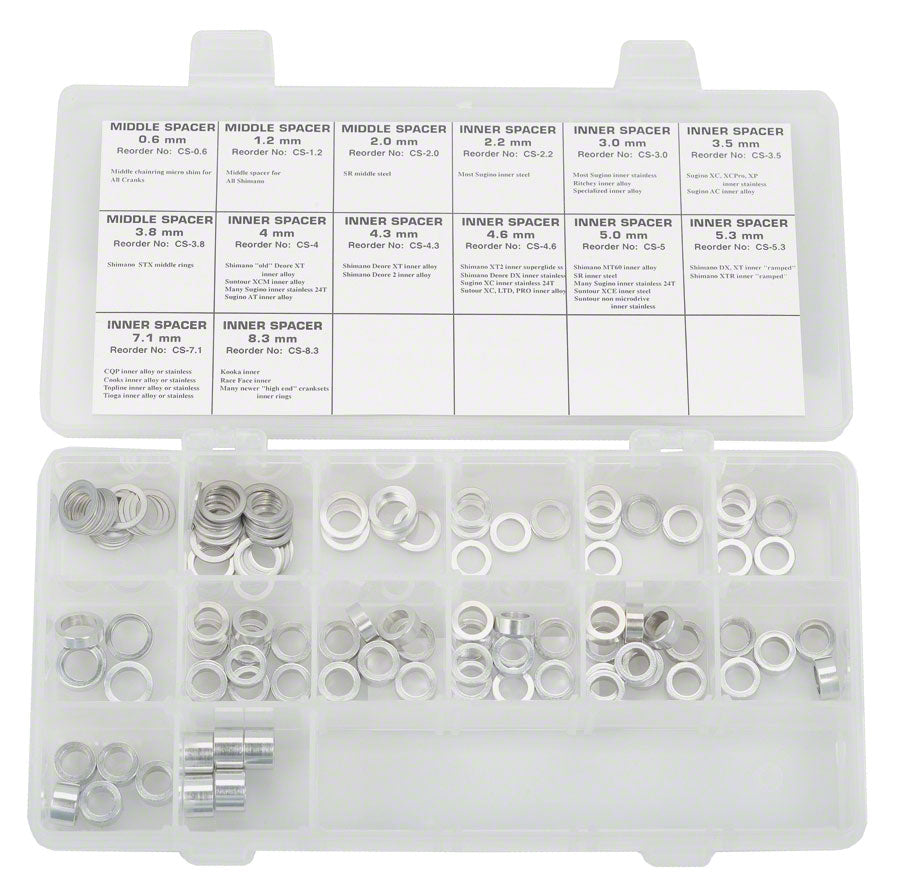 Kit de espaciadores de plato pequeño de Wheels Manufacturing - 120 piezas