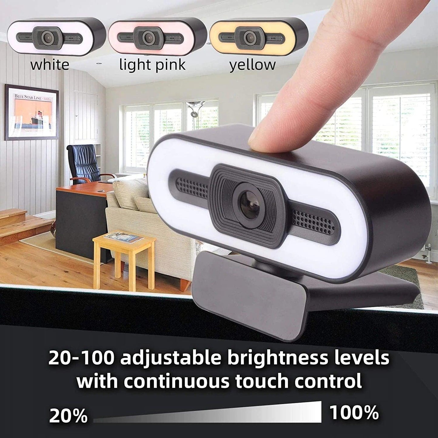 Webcam 2K Premium avec Microphone pour Streaming et Travail