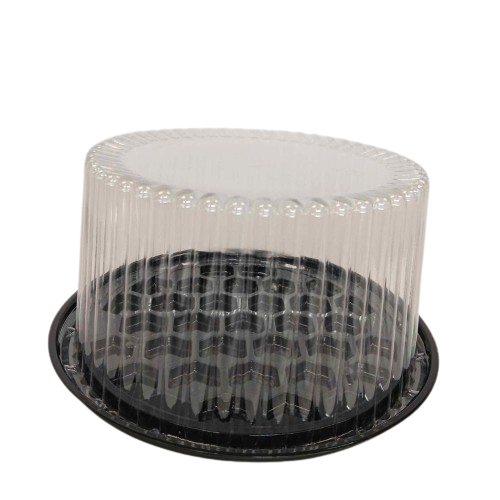 8" 2-3 Layer Cake Display Container with Clear Dome Lid