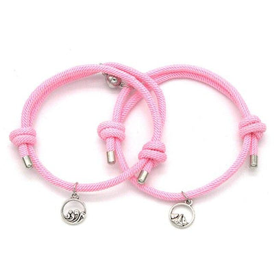 Minimalist Magnetic Couple Bracelets - Handmade Friendship Set