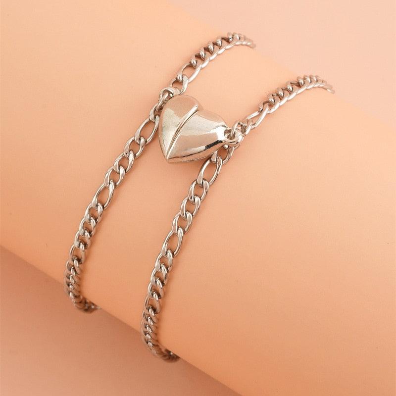 Bracelets pour couples en acier inoxydable Magnet Attraction