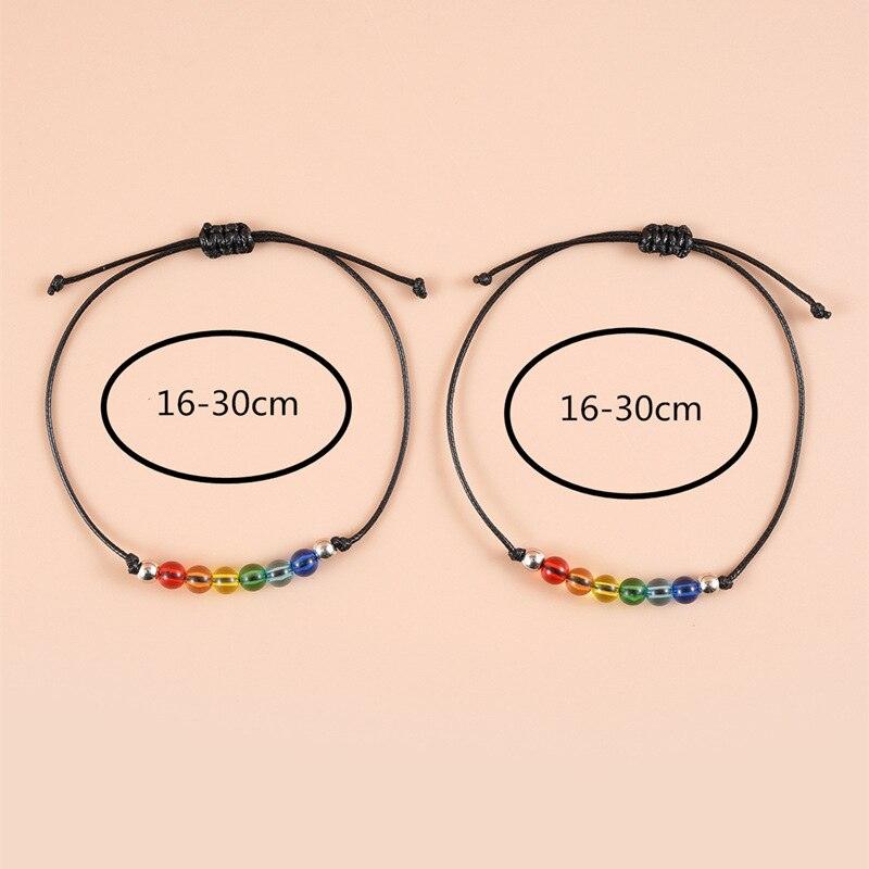 Ensemble de Bracelets d'Amitié Arc-en-Ciel - Bijoux en Corde Ajustable