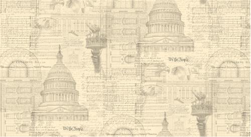 3 Sisters Patriotic Parchment Cotton Wideback Fabric