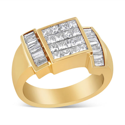 Bague Cocktail en Diamant en Or Jaune 14K