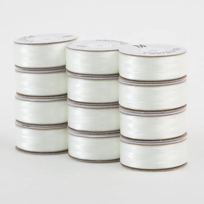 Super Bobs Poly #624 Natural White M-Style 12 Pack Bobbins