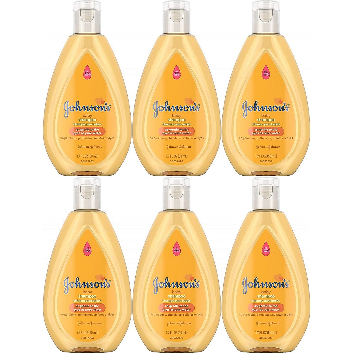 Champú para Bebés Johnson's Tamaño Viaje - 1.7 Oz (Paquete de 6)