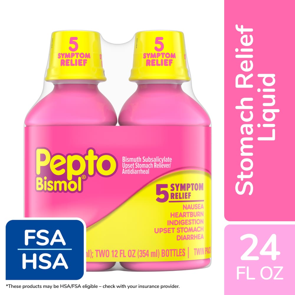 Pepto Bismol 5 Symptom Relief Twin Pack