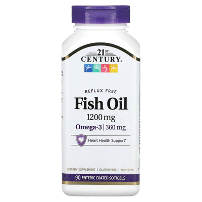 21st Century Fish Oil 1200 Mg Enteric Coated Softgels - 90 Count