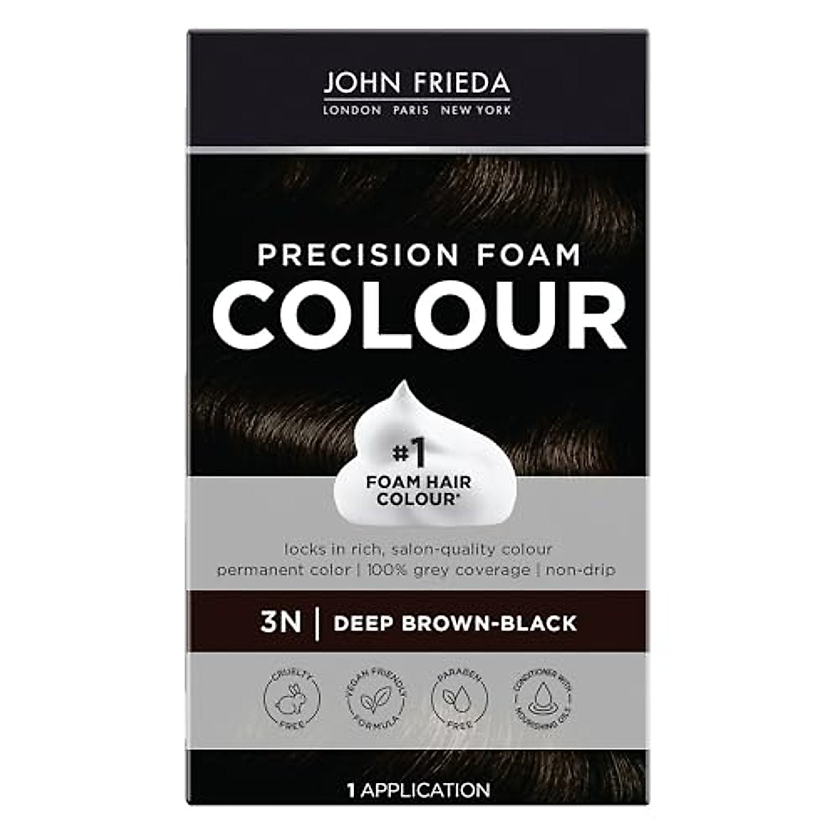 John Frieda Precision Foam Colour – 3N Marrón Negro Profundo